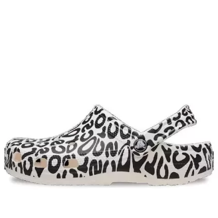 Crocs Classic Logotipo distorcido Clogs ‘Branco Preto’