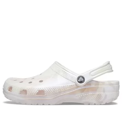 Crocs Classic Mármore Clogs ‘Rosa Branco’