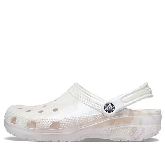 Crocs Classic Mármore Clogs ‘Rosa Branco’