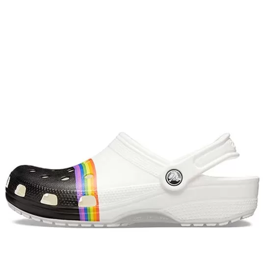 Crocs Classic Orgulho Arco-Íris Clogs ‘Branco Preto’