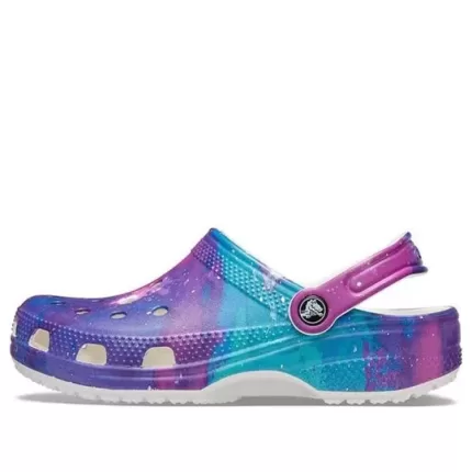 Crocs Classic Padrão Branco Roxo Sandálias ‘White Purple’