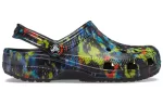 Crocs Classic Padrão Tie Dye Crocs Praia Unissex Denim Azul Sandálias