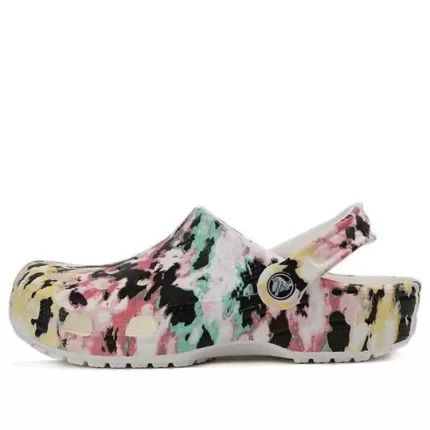 Crocs Classic Padrão sapato emenda multicolorido unissex ‘preto rosa verde’