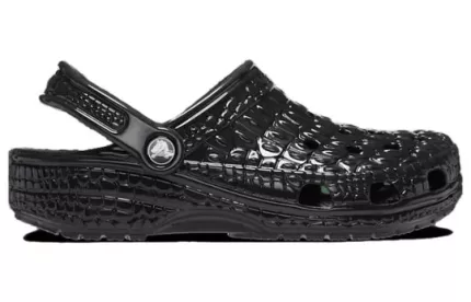 Crocs Classic Pele de crocodilo Clogs ‘Preto’