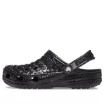 Crocs Classic Pele de crocodilo metálica Clogs ‘Preto’