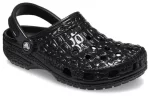 Crocs Classic Pele de crocodilo metálica Clogs ‘Preto’