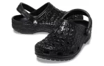 Crocs Classic Pele de crocodilo metálica Clogs ‘Preto’