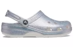 Crocs Classic Sandálias Casuais Unissex Metálicas Prata Rosa