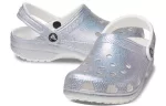 Crocs Classic Sandálias Casuais Unissex Metálicas Prata Rosa
