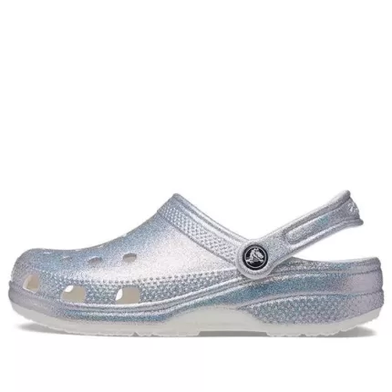 Crocs Classic Sandálias Casuais Unissex Metálicas Prata Rosa