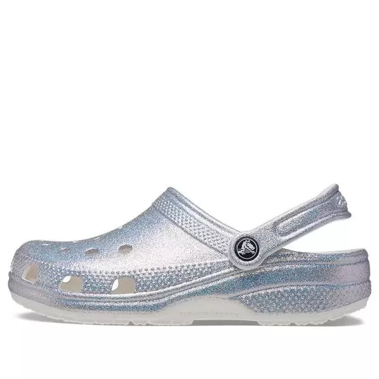 Crocs Classic Sandálias Casuais Unissex Metálicas Prata Rosa