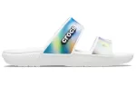 Crocs Classic Sandálias Coloridas Unissex Multi-Color Brancas