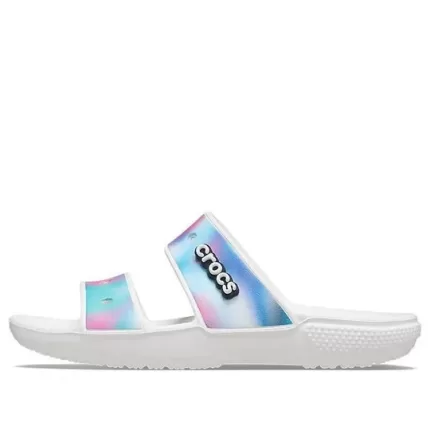 Crocs Classic Sandálias Coloridas Unissex Multi-Color Brancas