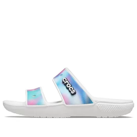 Crocs Classic Sandálias Coloridas Unissex Multi-Color Brancas