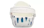 Crocs Classic Sandálias Impressão Tamanco Branco Azul