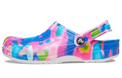 Crocs Classic Sandálias de Praia Unissex Azul Rosa