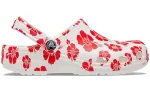 Crocs Classic Sandálias de Praia Unissex Vermelho Branco