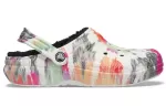 Crocs Classic Sapato Clog Tie Dye multicolorido preto