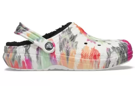 Crocs Classic Sapato Clog Tie Dye multicolorido preto