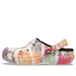Crocs Classic Sapato Clog Tie Dye multicolorido preto