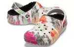 Crocs Classic Sapato Clog Tie Dye multicolorido preto