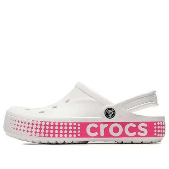 Crocs Classic Sapato antiderrapante respirável rosa branco