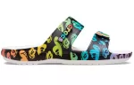 Crocs Classic Sapato casual Disney unissex multicolorido branco