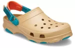 Crocs Classic Sapato de praia tamanco marrom amarelo unissex ‘marrom amarelo’