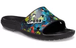 Crocs Classic Slide gráfico tie-dye ‘Preto’