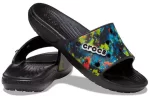 Crocs Classic Slide gráfico tie-dye ‘Preto’