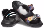 Crocs Classic Sola macia aconchegante e salto plano chinelos esportivos unissex pretos
