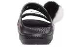 Crocs Classic Sola macia aconchegante e salto plano chinelos esportivos unissex pretos