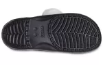 Crocs Classic Sola macia aconchegante e salto plano chinelos esportivos unissex pretos