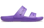 Crocs Classic Sola macia aconchegante e salto plano chinelos esportivos unissex roxo