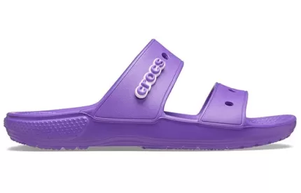Crocs Classic Sola macia aconchegante e salto plano chinelos esportivos unissex roxo