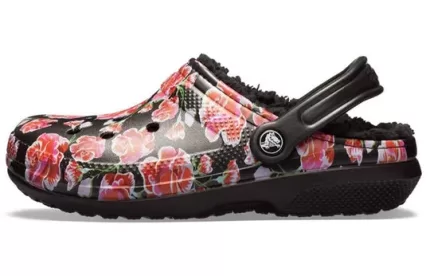 Crocs Classic Stay Warm Cozy Sports Unissex Preto Vermelho Sandálias ‘Black Red’