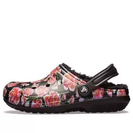 Crocs Classic Stay Warm Cozy Sports Unissex Preto Vermelho Sandálias ‘Black Red’