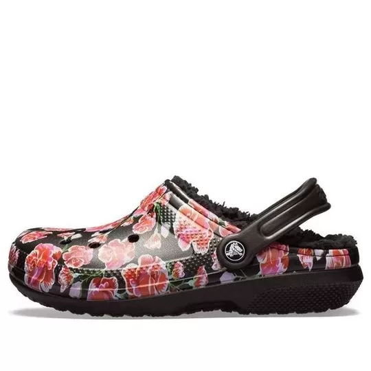 Crocs Classic Stay Warm Cozy Sports Unissex Preto Vermelho Sandálias ‘Black Red’
