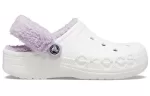 Crocs Classic Tamanco Baya Forrado Fuzz-Strap ‘White Lila’