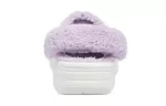 Crocs Classic Tamanco Baya Forrado Fuzz-Strap ‘White Lila’