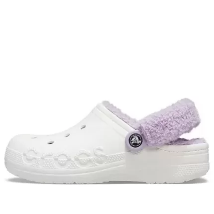 Crocs Classic Tamanco Baya Forrado Fuzz-Strap ‘White Lila’