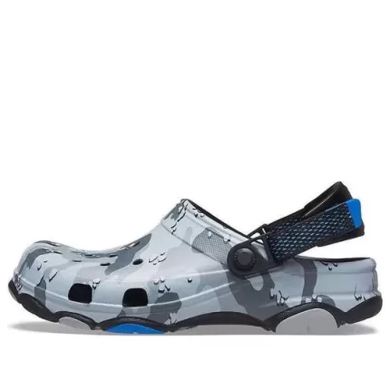 Crocs Classic Tamanco Desert Camouflage Outdoor Beach Unissex Preto Cinza Sandálias