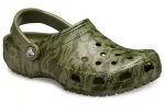 Crocs Classic Tamanco Impressão Camuflada Praia Sandálias Verde Exército