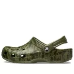 Crocs Classic Tamanco Impressão Camuflada Praia Sandálias Verde Exército