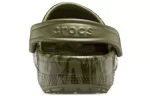 Crocs Classic Tamanco Impressão Camuflada Praia Sandálias Verde Exército