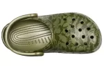 Crocs Classic Tamanco Impressão Camuflada Praia Sandálias Verde Exército
