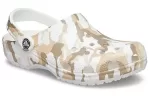 Crocs Classic Tamanco Impressão Camuflada Sandálias de Praia Camuflada Branca Unissex