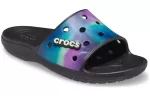 Crocs Classic Tamanco Sapato casual unissex multicolorido preto