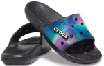 Crocs Classic Tamanco Sapato casual unissex multicolorido preto