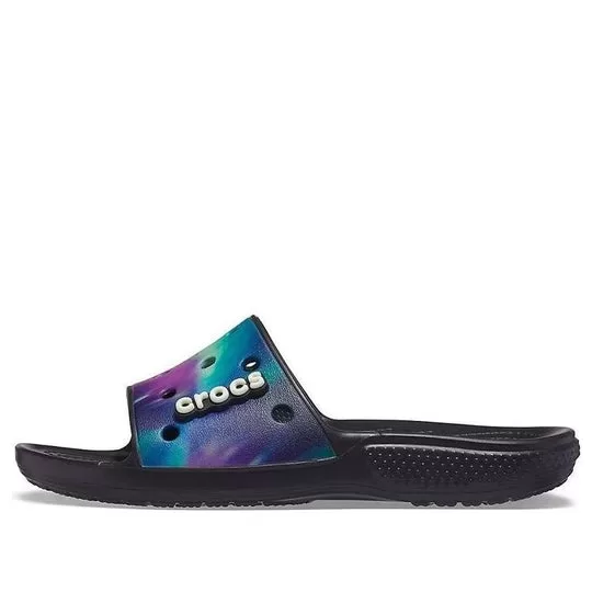 Crocs Classic Tamanco Sapato casual unissex multicolorido preto